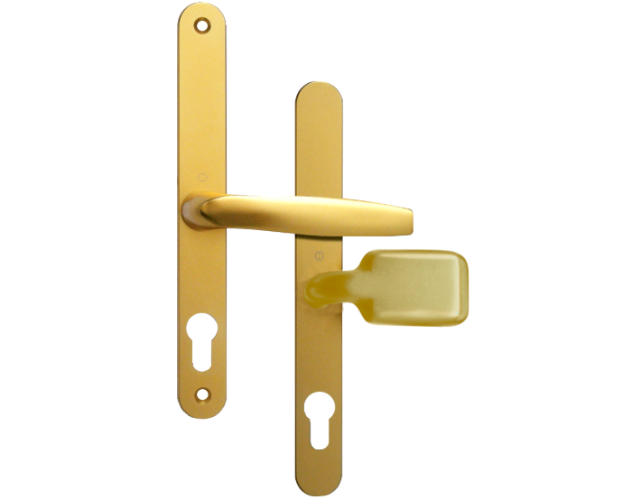 ASEC Sprung Lever/Moveable Pad Multipoint Door Handles 68mm PZ 210mm Fixings With Snib