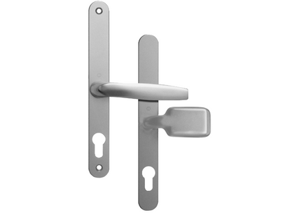 ASEC Sprung Lever/Moveable Pad Multipoint Door Handles 68mm PZ 210mm Fixings With Snib