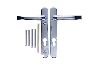 ASEC Unsprung Lever/Lever Multipoint Door Handles 92mm PZ 220mm Backplate 122mm Fixings