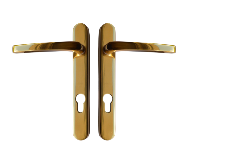 ASEC VITAL Sprung Lever/Lever Multipoint Door Handles 92mm PZ Short Backplate 121mm Fixings