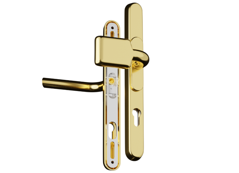 CHAMELEON Pro XL Sprung Adjustable Lever/Fixed Pad Multipoint Door Handles 59mm to 96mm PZ 156mm to 242mm Fixings