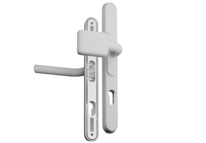 CHAMELEON Pro XL Sprung Adjustable Lever/Fixed Pad Multipoint Door Handles 59mm to 96mm PZ 156mm to 242mm Fixings