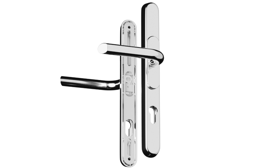 CHAMELEON Pro XL Sprung Adjustable Lever/Lever Multipoint Door Handles 59mm to 96mm PZ 156mm to 242mm Fixings