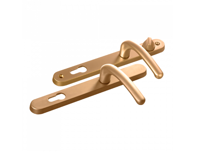 FAB & FIX Balmoral Sprung Lever/Lever Multipoint Door Handles 92mm & 62mm PZ 211mm Fixings With Snib