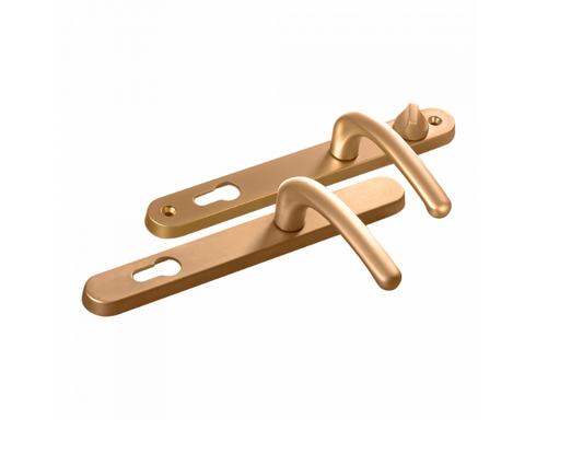 FAB & FIX Balmoral Sprung Lever/Lever Multipoint Door Handles 92mm & 62mm PZ 211mm Fixings With Snib