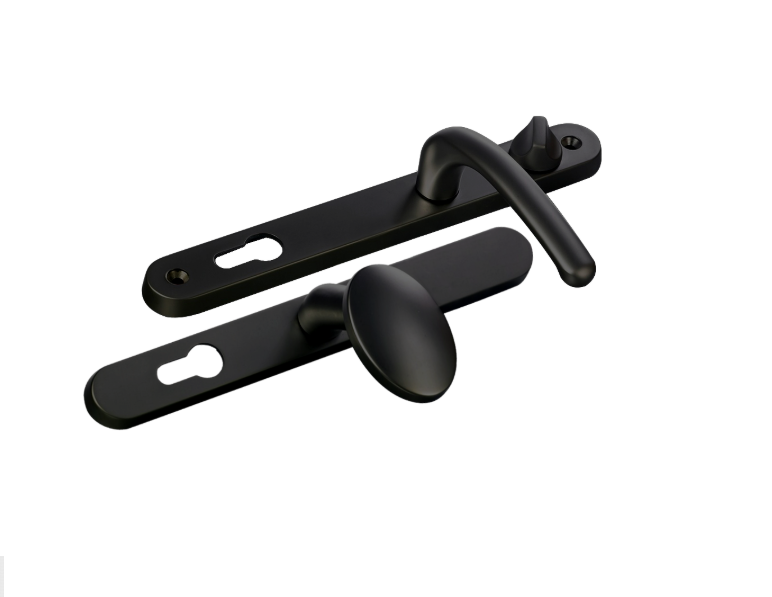 FAB & FIX Balmoral Sprung Lever/Moveable Pad Multipoint Door Handles 92mm & 62mm PZ 211mm Fixings With Snib