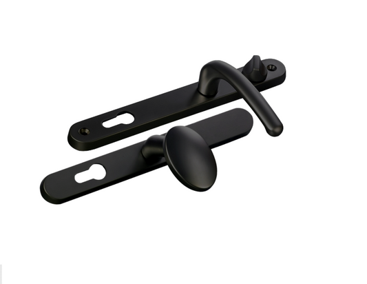 FAB & FIX Balmoral Sprung Lever/Moveable Pad Multipoint Door Handles 92mm & 62mm PZ 211mm Fixings With Snib