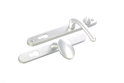 FAB & FIX Balmoral Sprung Lever/Moveable Pad Multipoint Door Handles 92mm & 62mm PZ 211mm Fixings With Snib