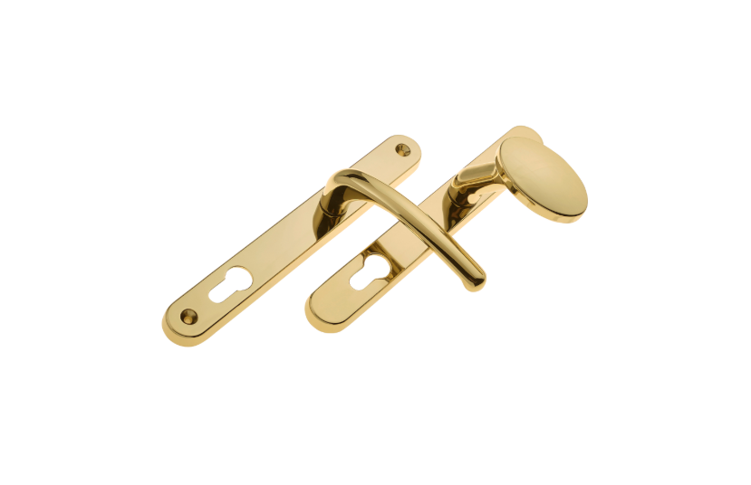 FAB & FIX Balmoral Sprung Lever/Moveable Pad Multipoint Door Handles 92mm PZ 211mm Fixings