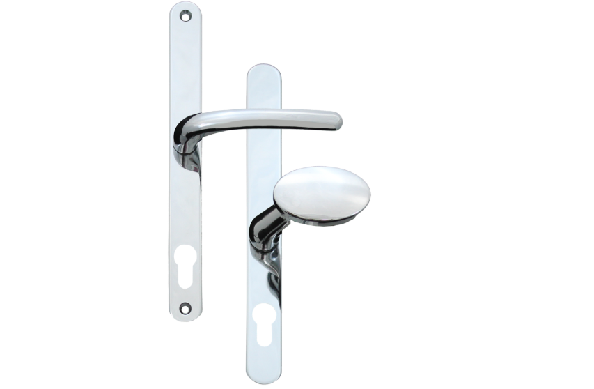 FAB & FIX Blenheim Unsprung Lever/Moveable Pad Multipoint Door Handles 92mm & 62mm PZ 240mm Fixings