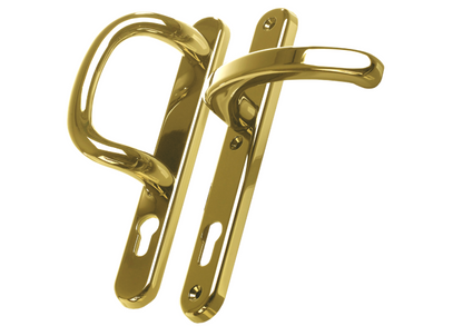 FAB & FIX Kensington Unsprung Lever/Pull Multipoint Door Handles 92mm PZ 215mm Fixings