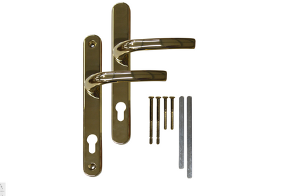 GREENTEQ Alpha Sprung Lever/Lever Multipoint Door Handles 92mm PZ 250mm Backplate 215mm Fixings