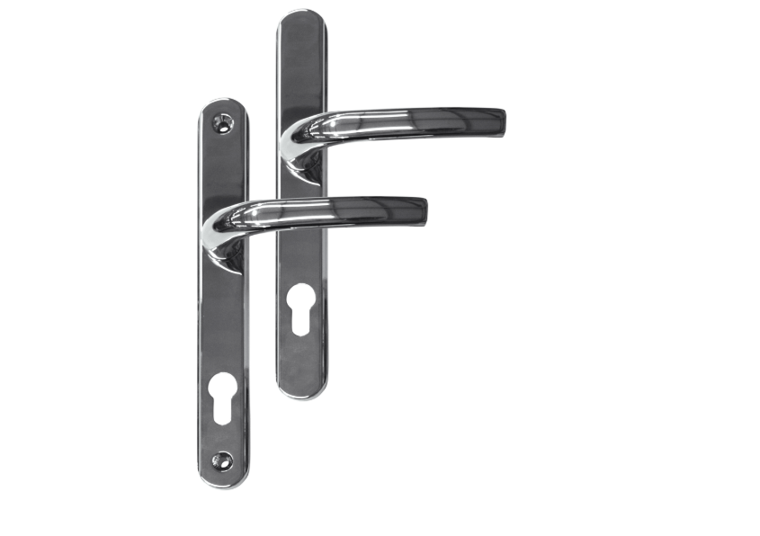 GREENTEQ Alpha Sprung Lever/Lever Multipoint Door Handles 92mm PZ 250mm Backplate 215mm Fixings