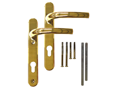 GREENTEQ Alpha Unsprung Lever/Lever Multipoint Door Handles 92mm PZ 220mm Backplate 122mm Fixings