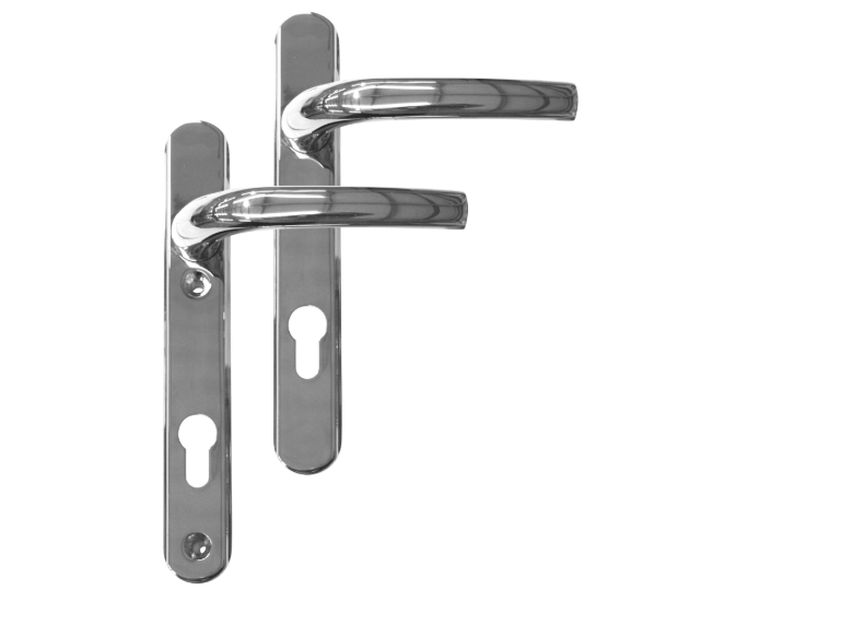 GREENTEQ Alpha Unsprung Lever/Lever Multipoint Door Handles 92mm PZ 220mm Backplate 122mm Fixings
