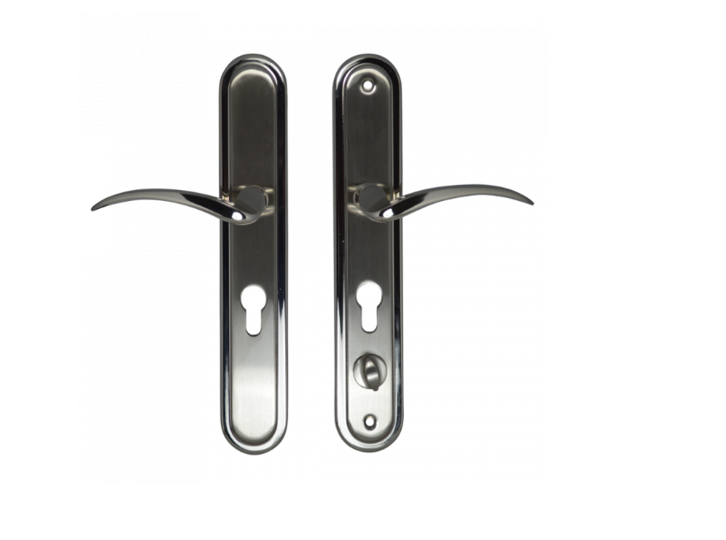 HOOPLY 2018T Sprung Lever/Lever Multipoint Door Handles 68mm PZ 232mm Fixings With Snib