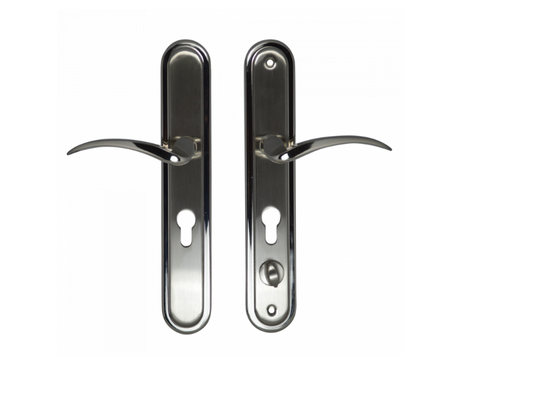 HOOPLY 2018T Sprung Lever/Lever Multipoint Door Handles 68mm PZ 232mm Fixings With Snib