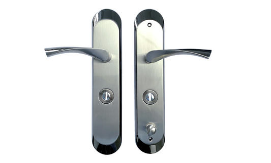 HOOPLY CEFIRO ZTB002 Sprung Lever/Lever Multipoint Door Handles 85mm PZ 246mm Fixings With Snib