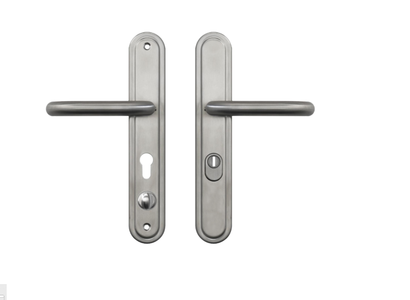 HOOPLY Security Container 918902 Sprung Lever/Lever Multipoint Door Handles 68mm PZ 234mm Fixings With Snib