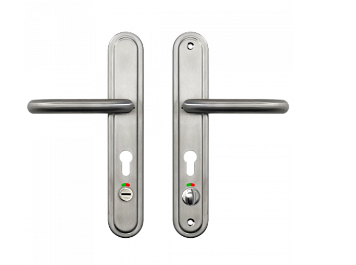 HOOPLY Sprung Lever/Lever Multipoint Door Handles 68mm PZ 235mm Fixings With Snib