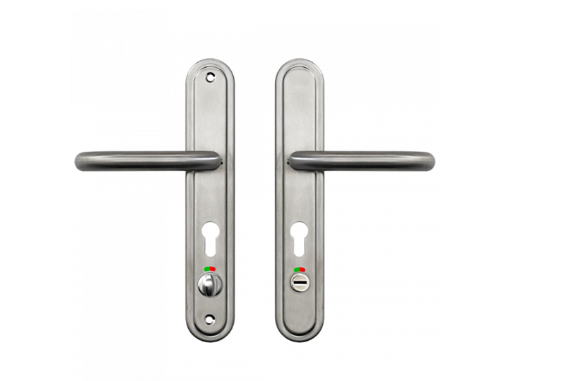 HOOPLY Sprung Lever/Lever Multipoint Door Handles 68mm PZ 235mm Fixings With Snib