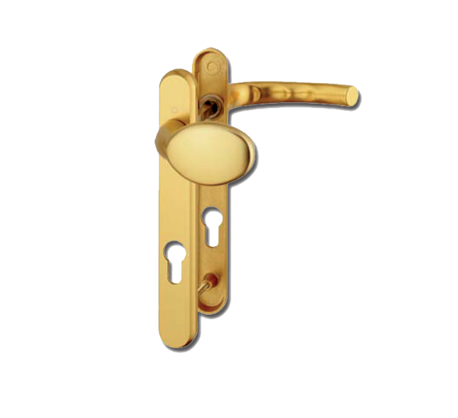 HOPPE Atlanta 77G/3831N/1710 Unsprung Lever/Moveable Pad Multipoint Door Handles 92mm PZ 122mm Fixings