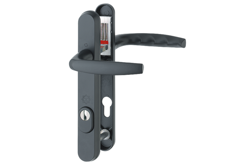 HOPPE Atlanta TS007 2 Star Sprung PAS24 Lever/Lever Multipoint Door Handles 92mm PZ 122mm Fixings To Suit 70mm Doors