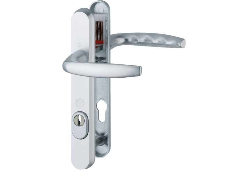 HOPPE Atlanta TS007 2 Star Sprung PAS24 Lever/Lever Multipoint Door Handles 92mm PZ 122mm Fixings To Suit 70mm Doors