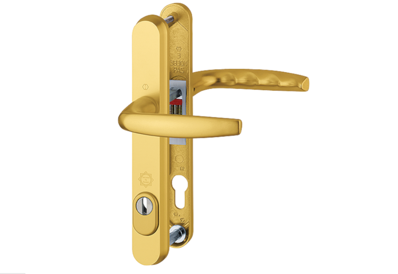HOPPE Atlanta TS007 2 Star Sprung PAS24 Lever/Lever Multipoint Door Handles 92mm PZ 215mm Fixings To Suit 70mm Doors