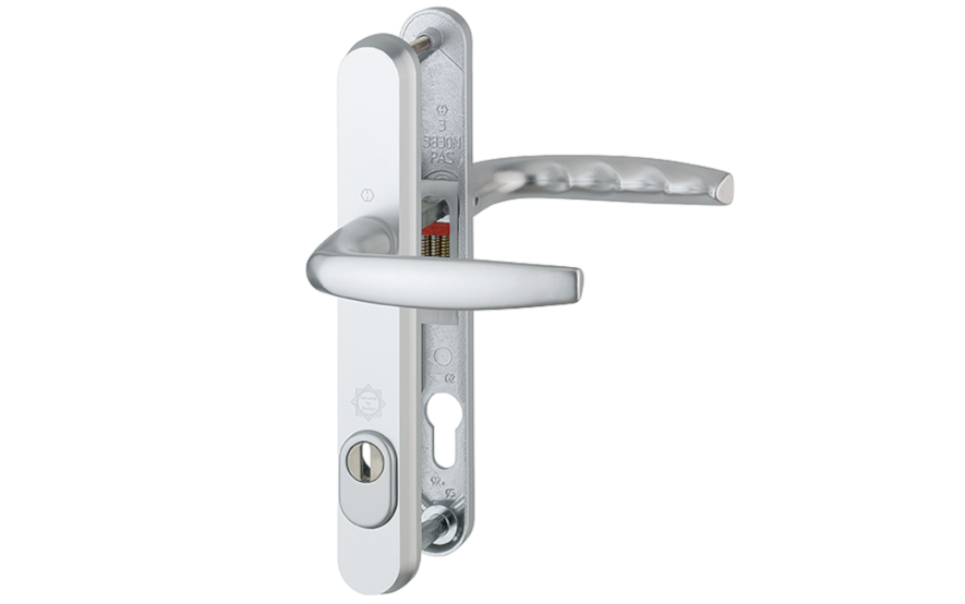 HOPPE Atlanta TS007 2 Star Sprung PAS24 Lever/Lever Multipoint Door Handles 92mm PZ 215mm Fixings To Suit 70mm Doors