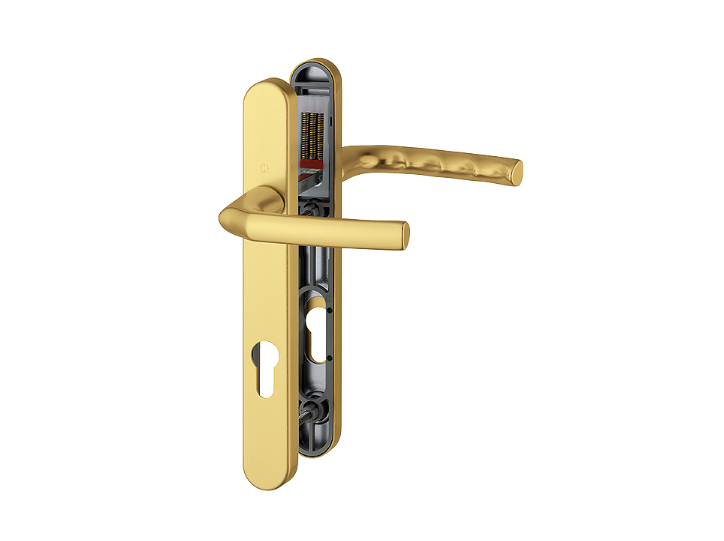 HOPPE Birmingham 1117/3811N Sprung Lever/Lever Multipoint Door Handles 92mm PZ 122mm Fixings