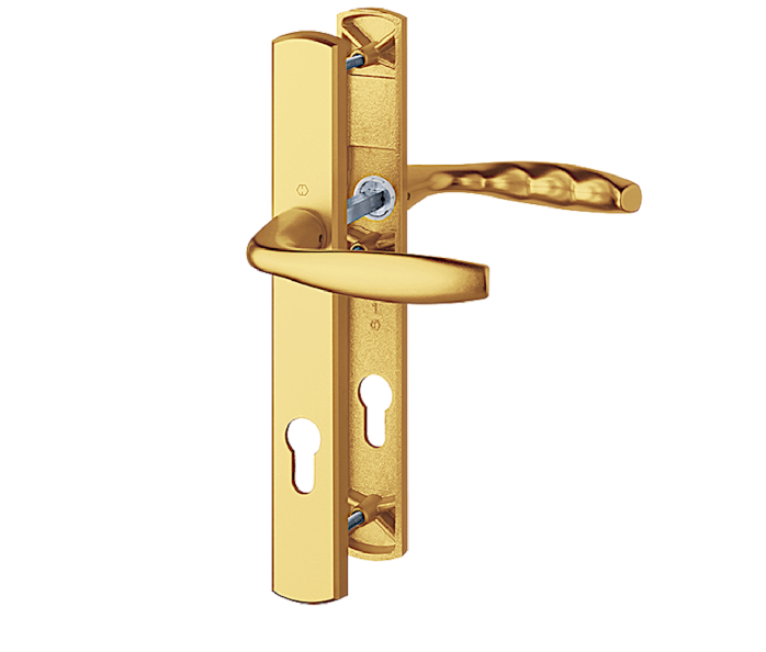 HOPPE New York 1810/3816N Unsprung Lever/Lever Multipoint Door Handles 92mm PZ 91.5mm & 122.5mm Fixings