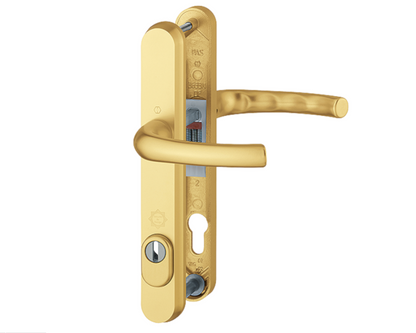 HOPPE Tokyo TS007 2 Star Sprung PAS24 Lever/Lever Multipoint Door Handles 92mm PZ 215mm Fixings To Suit 70mm Doors