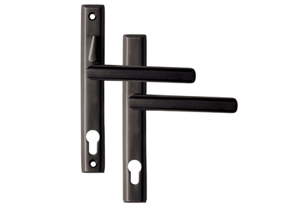 LOXTA Stealth Double Locking Unsprung Lever/Lever Multipoint Door Handles 92mm PZ 211mm Fixings With Snib
