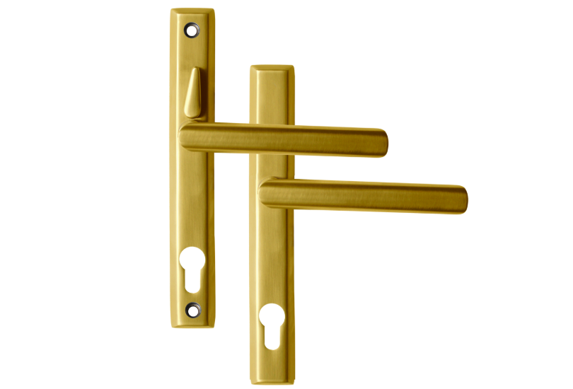 LOXTA Stealth Double Locking Unsprung Lever/Lever Multipoint Door Handles 92mm PZ 211mm Fixings With Snib