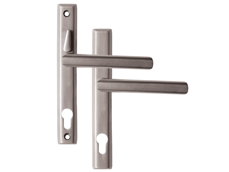 LOXTA Stealth Double Locking Unsprung Lever/Lever Multipoint Door Handles 92mm PZ 211mm Fixings With Snib