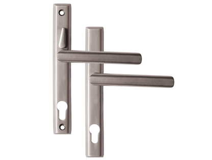 LOXTA Stealth Double Locking Unsprung Lever/Lever Multipoint Door Handles 92mm PZ 211mm Fixings With Snib