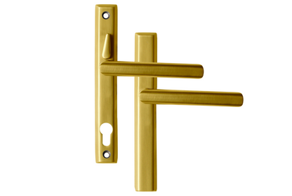 LOXTA Stealth Double Locking Unsprung Lever/Lever Multipoint Door Handles 92mm PZ 211mm Fixings With Snib