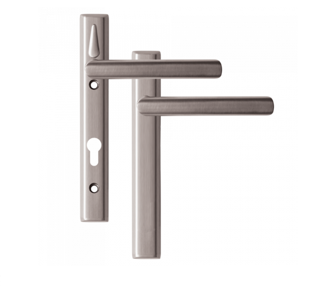 LOXTA Stealth Unsprung Lever/Lever Multipoint Door Handles 92mm PZ 122mm Fixings With Snib