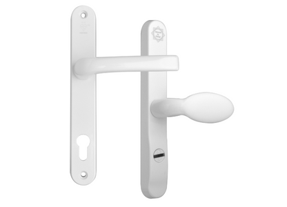 MILA Kite Secure TS007 2 Star Sprung PAS24 Lever/Moveable Pad Multipoint Door Handles 92mm & 62mm PZ 211mm Fixings