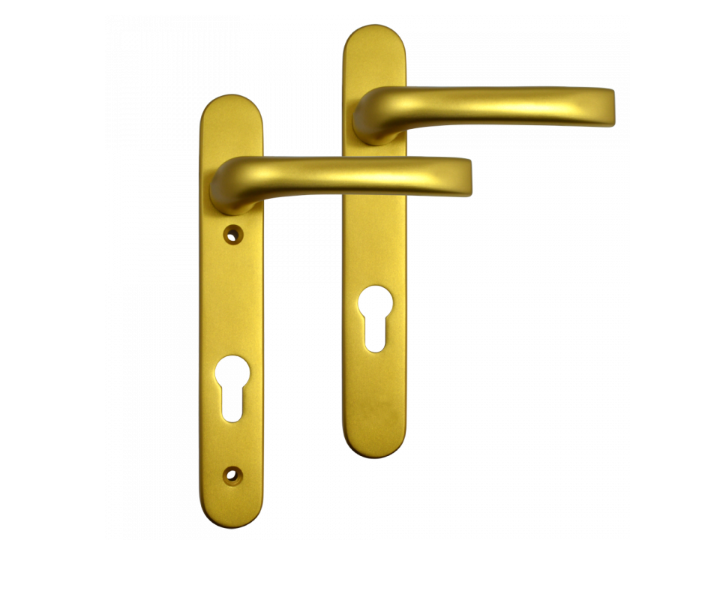 MILA Prolinea Sprung Lever/Lever Multipoint Door Handles 92mm PZ 220mm Backplate 122mm Fixings