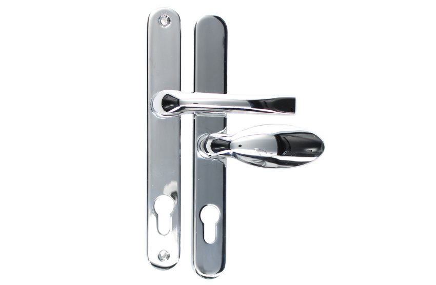 MILA Prolinea Sprung Lever/Moveable Pad Multipoint Door Handles 92mm & 62mm PZ 240mm Backplate 211mm Fixings