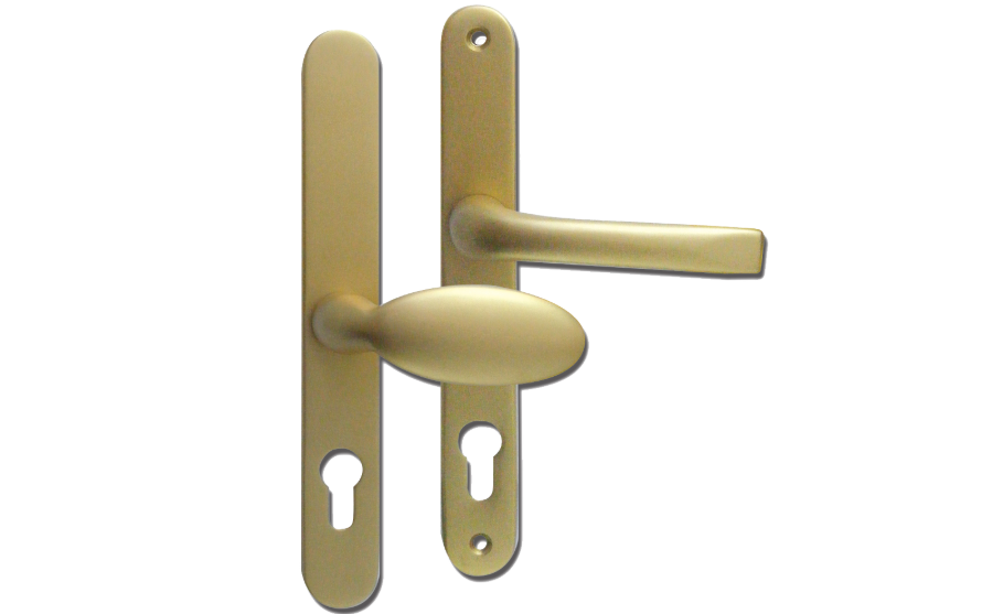 MILA Prolinea Sprung Lever/Moveable Pad Multipoint Door Handles 92mm & 62mm PZ 240mm Backplate 211mm Fixings