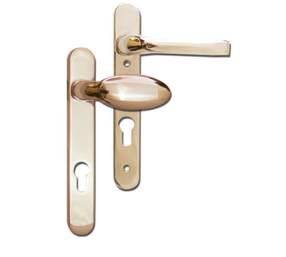MILA Prolinea Sprung Lever/Moveable Pad Multipoint Door Handles 92mm PZ 220mm Backplate 122mm Fixings