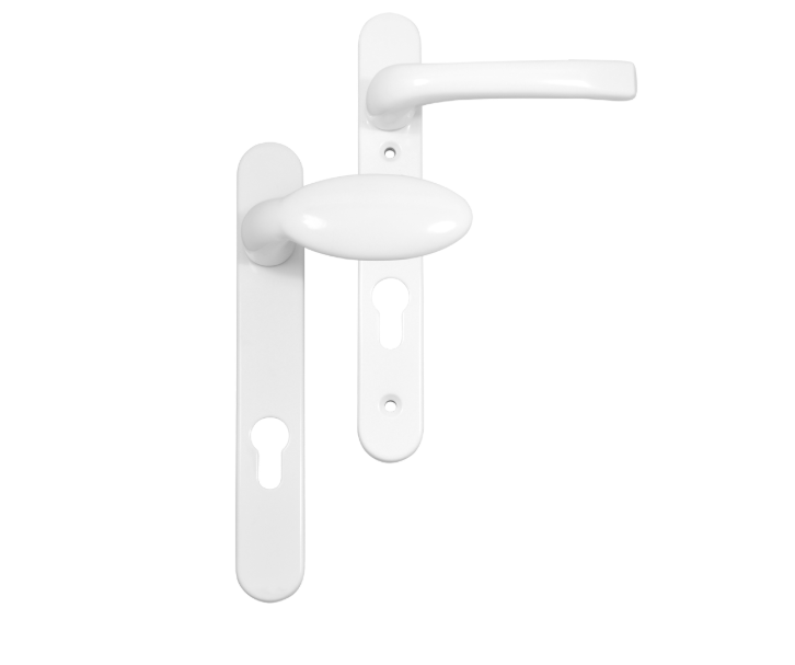 MILA Prolinea Sprung Lever/Moveable Pad Multipoint Door Handles 92mm PZ 220mm Backplate 122mm Fixings