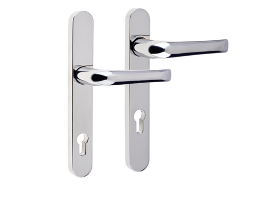 MILA Supa Unsprung Lever/Lever Multipoint Door Handles 92mm & 62mm PZ 240mm Backplate 210mm Fixings