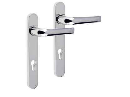 MILA Supa Unsprung Lever/Lever Multipoint Door Handles 92mm PZ 220mm Backplate 122mm Fixings