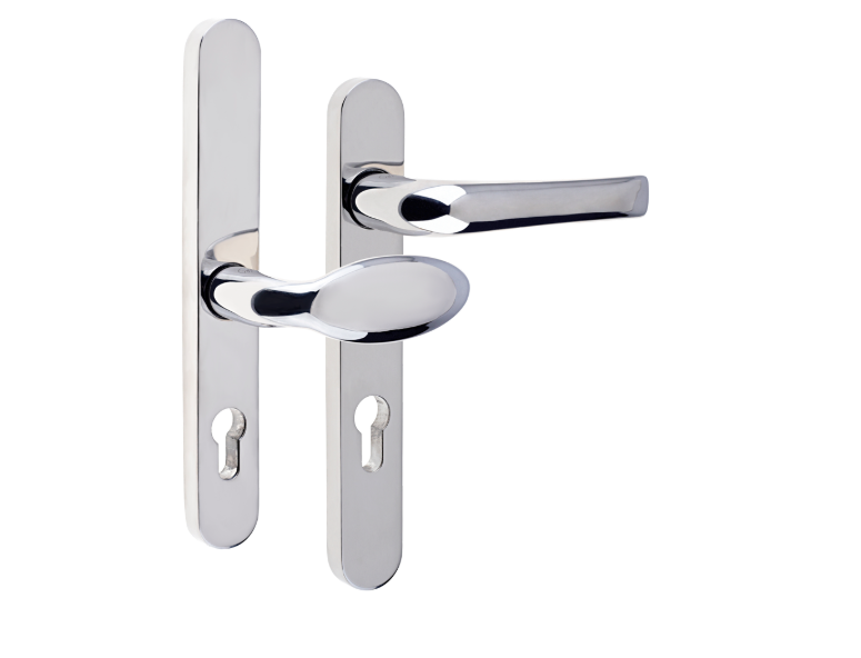 MILA Supa Unsprung Lever/Moveable Pad Multipoint Door Handles 92mm PZ 240mm Backplate 210mm Fixings