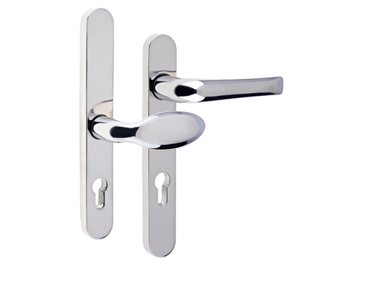 MILA Supa Unsprung Lever/Moveable Pad Multipoint Door Handles 92mm PZ 240mm Backplate 210mm Fixings