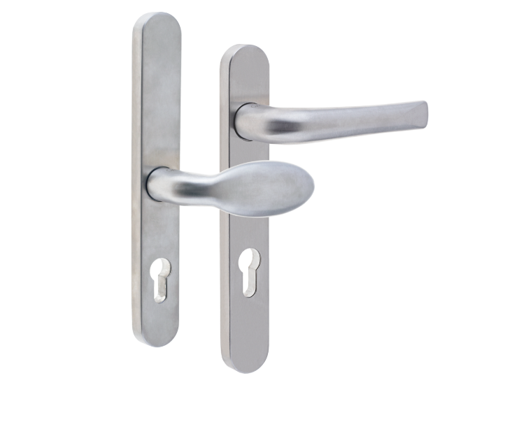 MILA Supa Unsprung Lever/Moveable Pad Multipoint Door Handles 92mm PZ 240mm Backplate 210mm Fixings